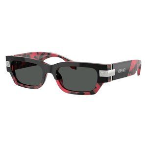 New VERSACE Black Rectangle VE4465 5457/87 Sunglasses Women